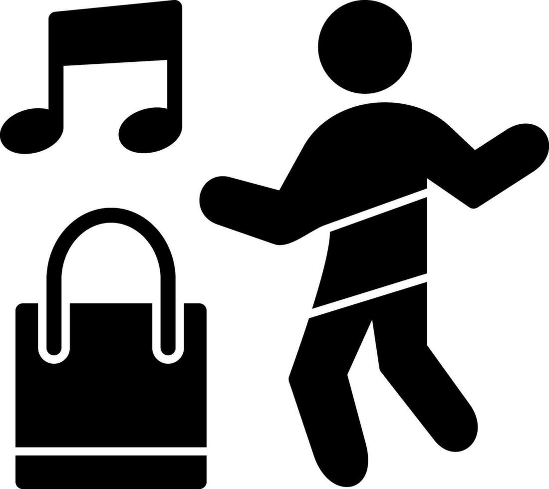 Shopping Dance Vector Icon Design