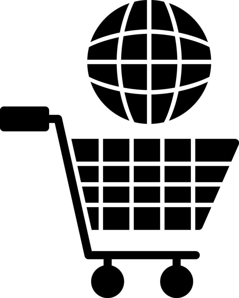 Shopping Globe Vector Icon Design