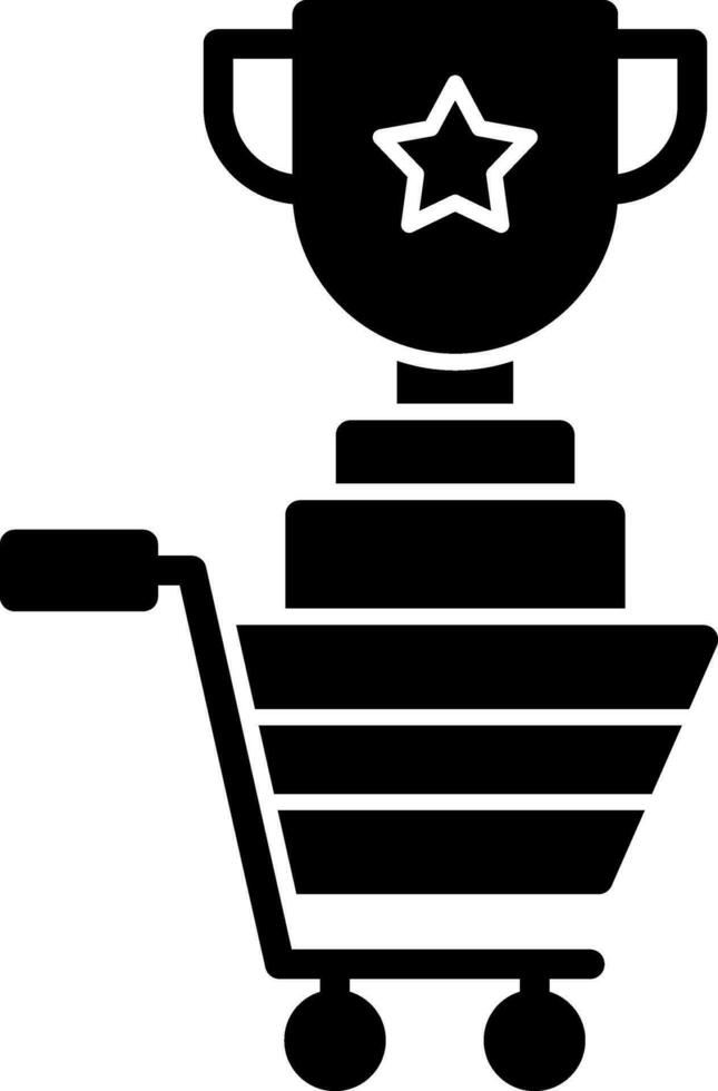 Shopping Contest Trophy Vector Icon Design