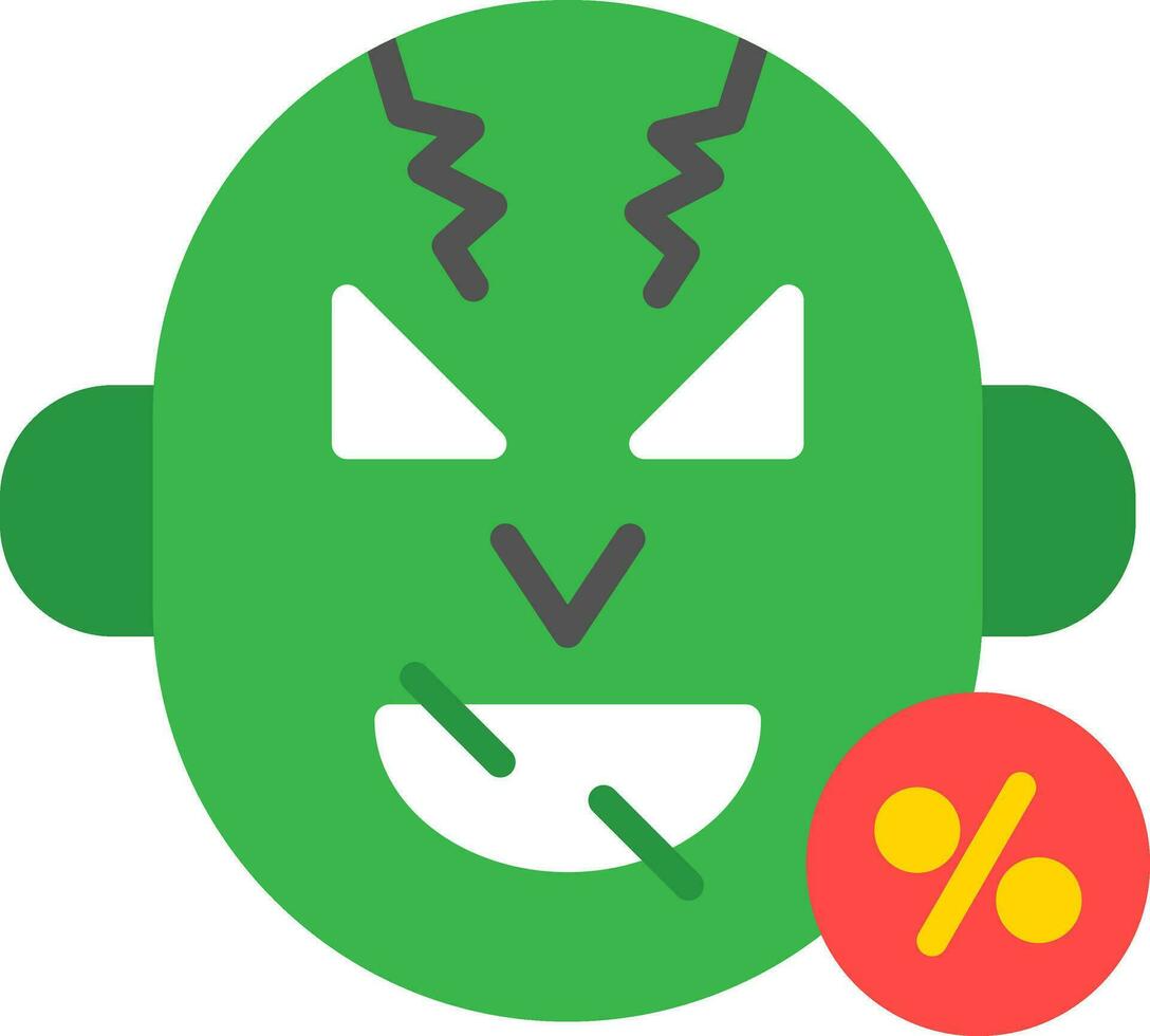 Discounted Zombie Vector Icon Design