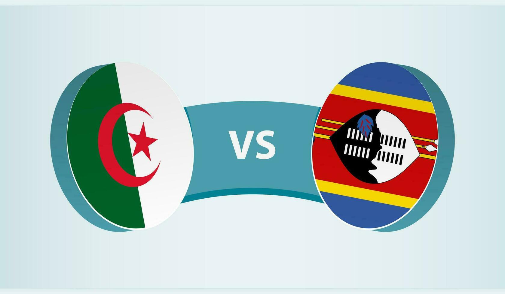 Argelia versus suazilandia, equipo Deportes competencia concepto. vector