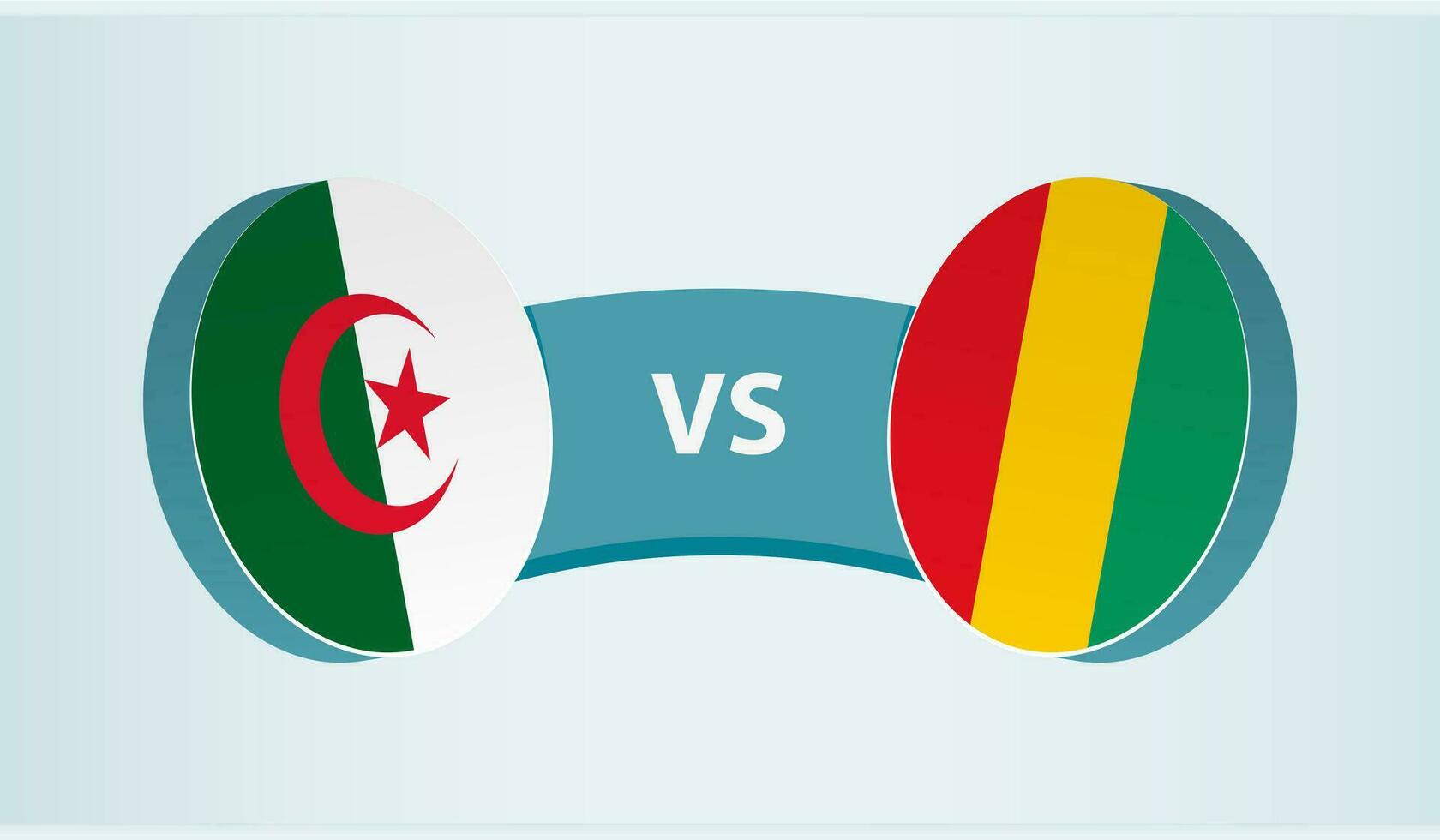 Algeria versus Guinea, team sports competition concept. vector