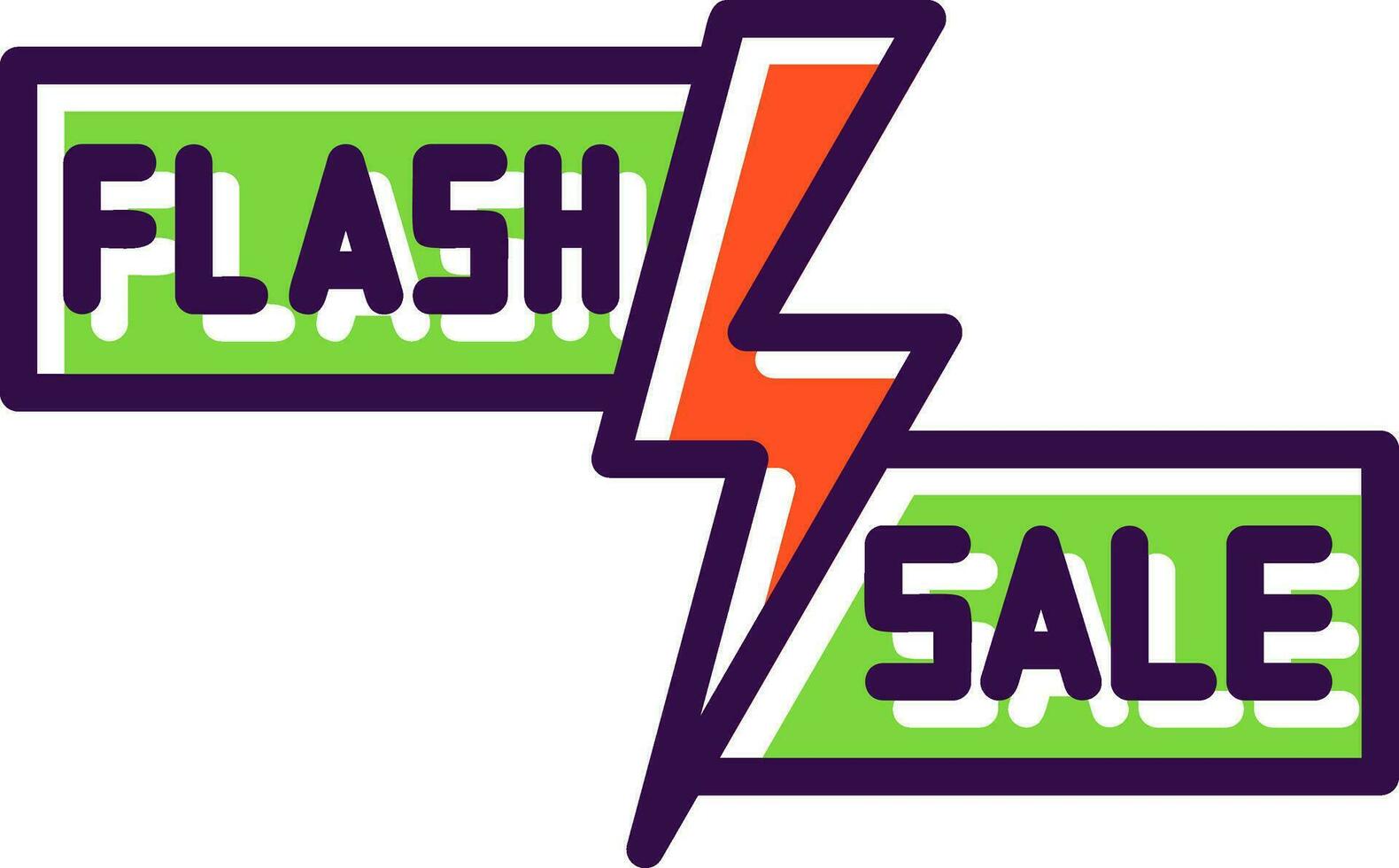 Flash Sale Lightning Vector Icon Design