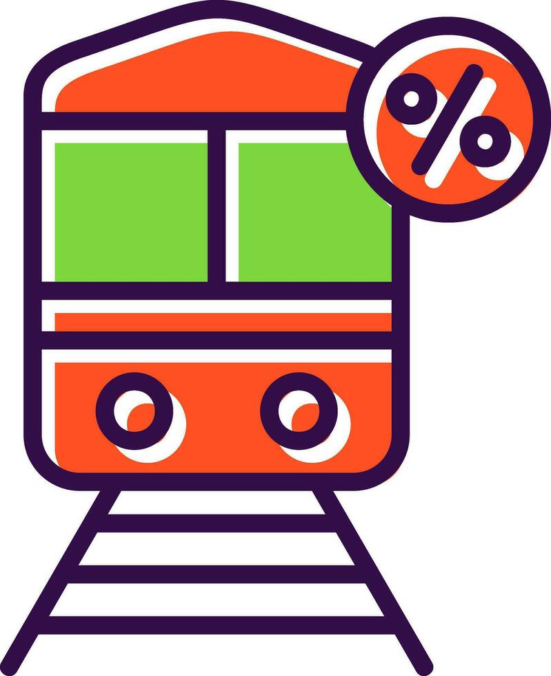 Discounted Train Vector Icon Design