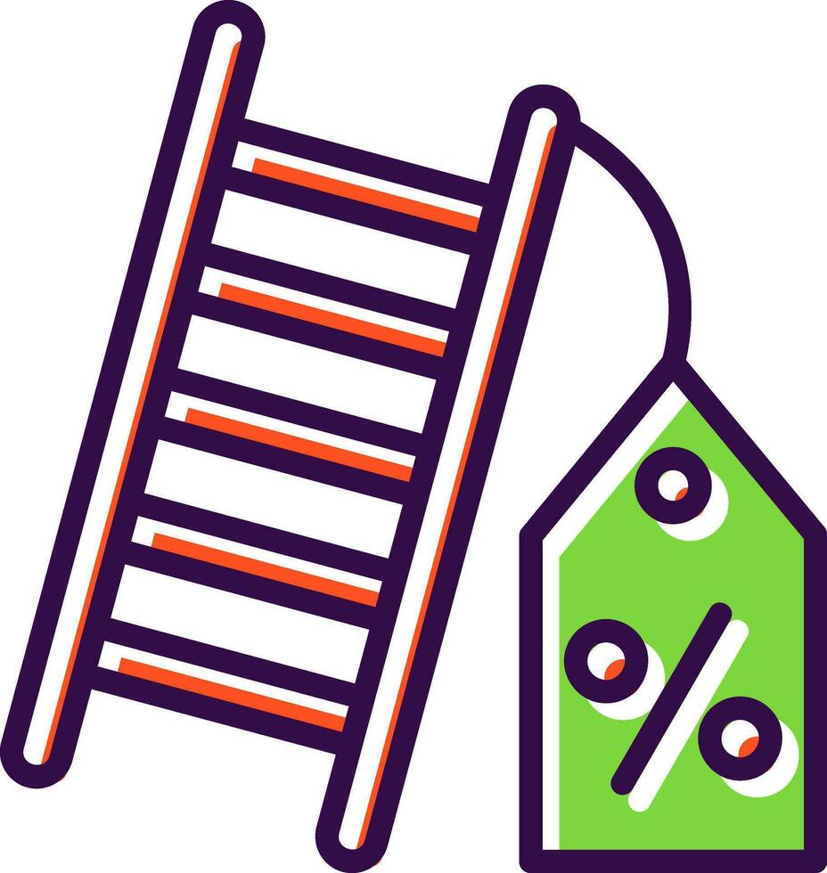 Discount Ladder Vector Icon Design