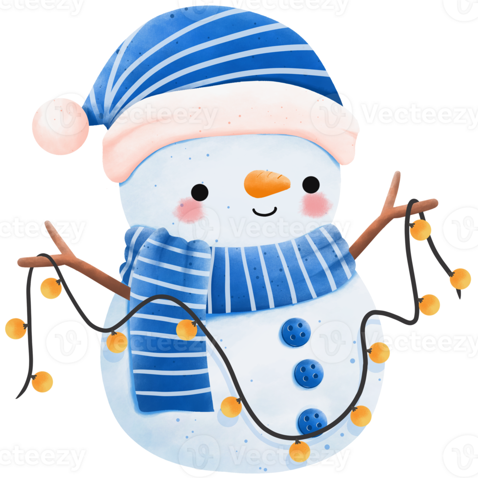 Christmas snowman character png