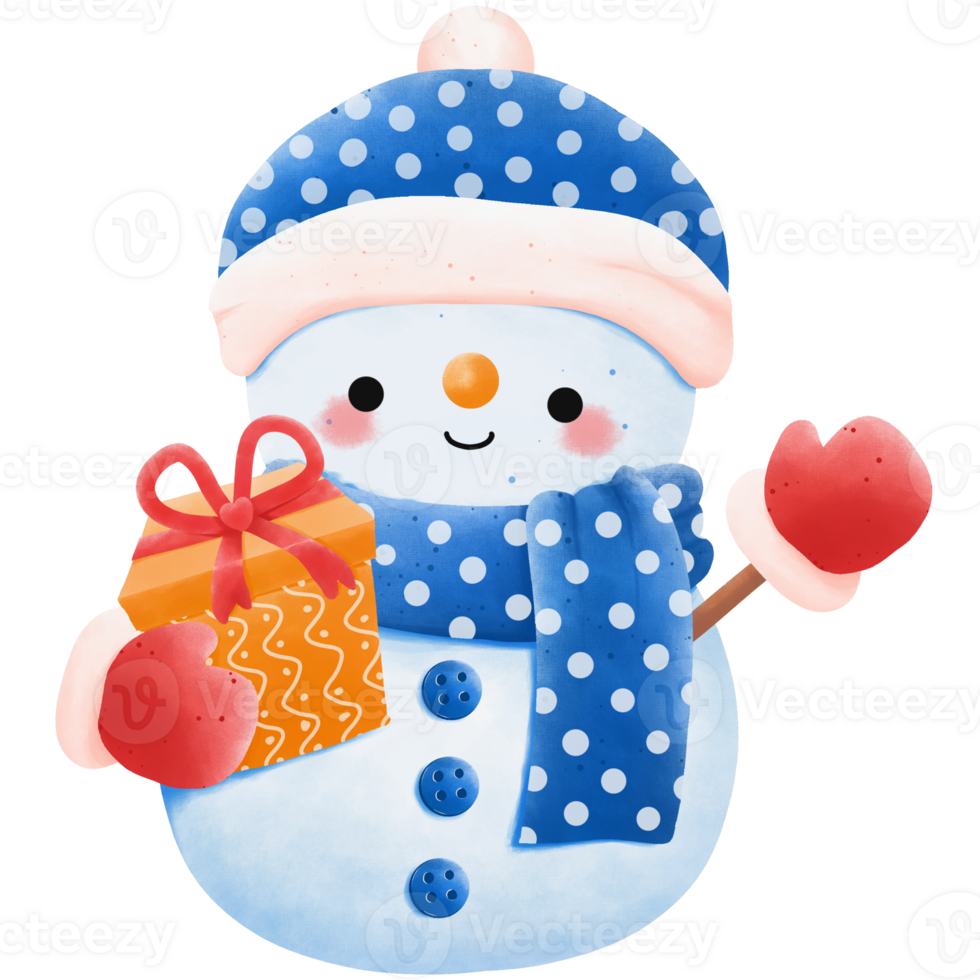 Christmas snowman character png