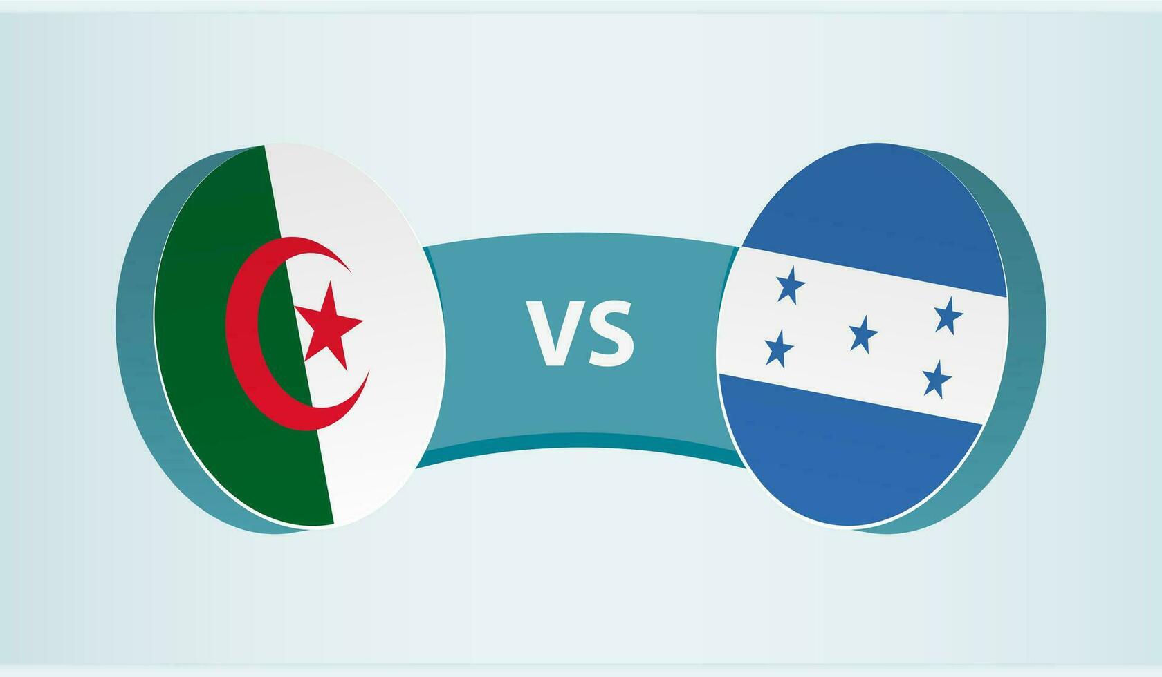 Algeria versus Honduras, team sports competition concept. vector