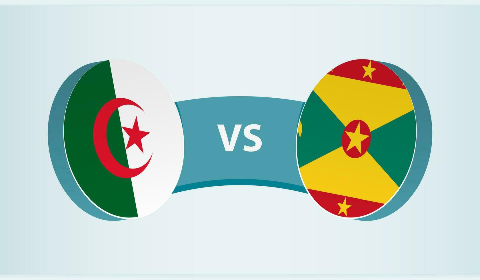 Algeria versus Grenada, team sports competition concept. vector