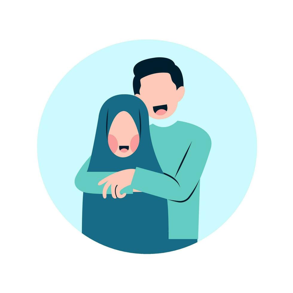 Muslim Couple Illustration vector