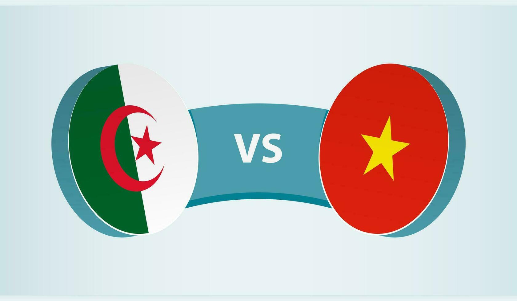 Algeria versus Vietnam, team sports competition concept. vector