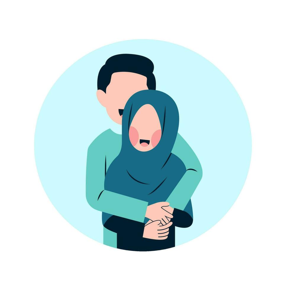 Muslim Couple Illustration vector