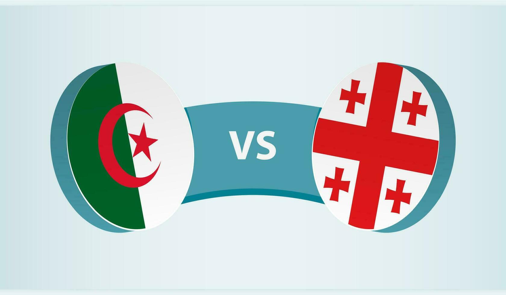 Argelia versus Georgia, equipo Deportes competencia concepto. vector