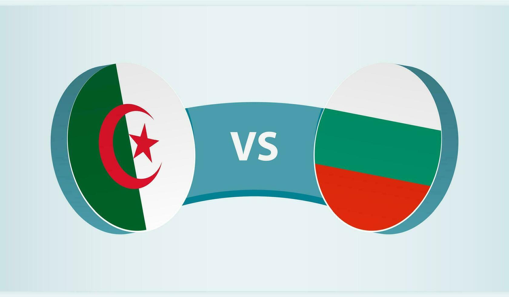 Argelia versus Bulgaria, equipo Deportes competencia concepto. vector