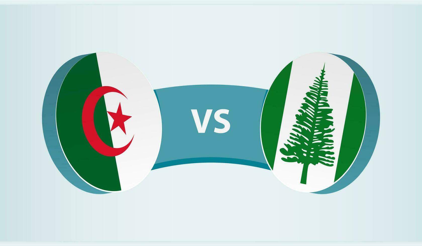 Algeria versus Norfolk Island, team sports competition concept. vector