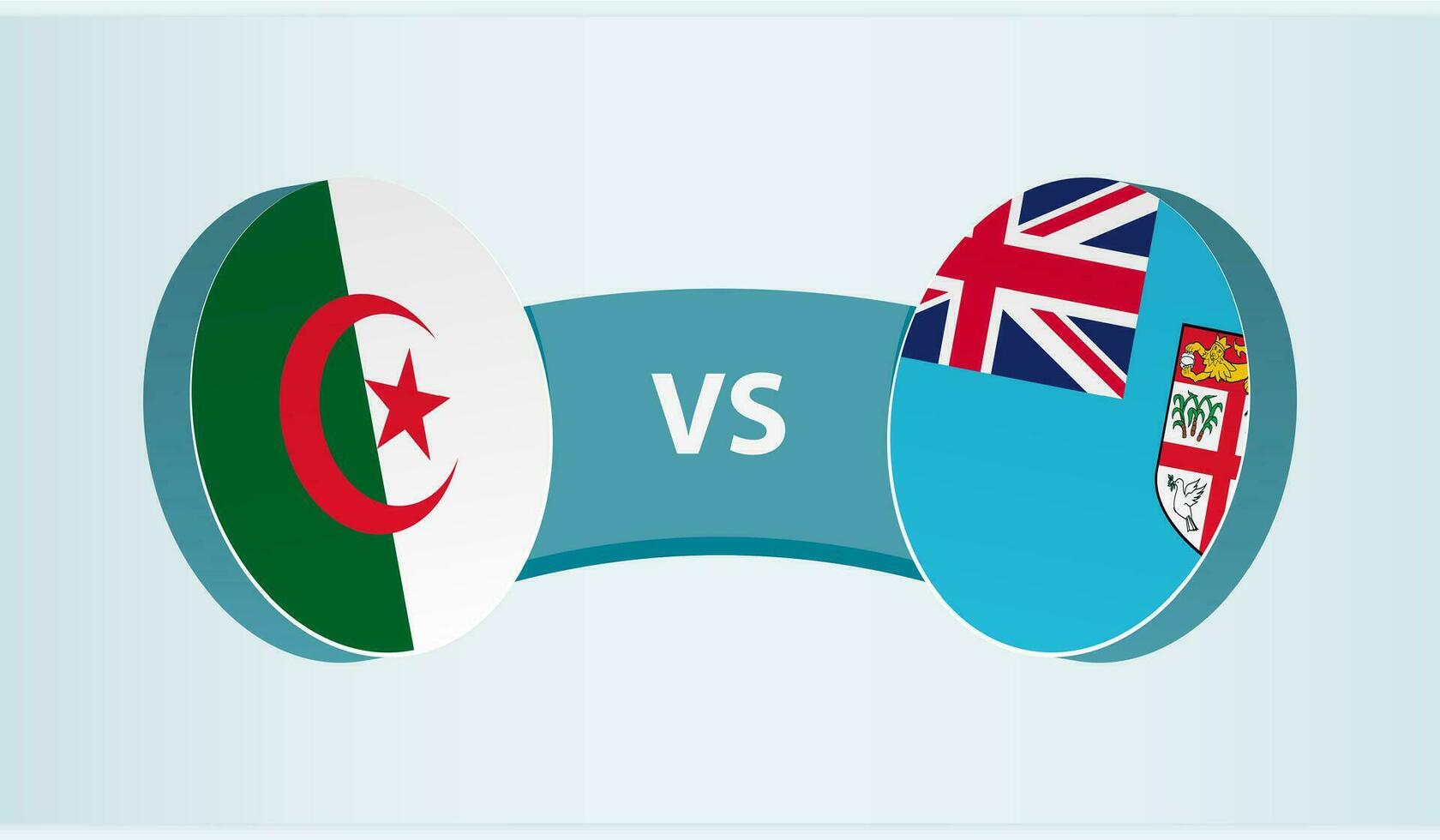 Algeria versus Fiji, team sports competition concept. vector