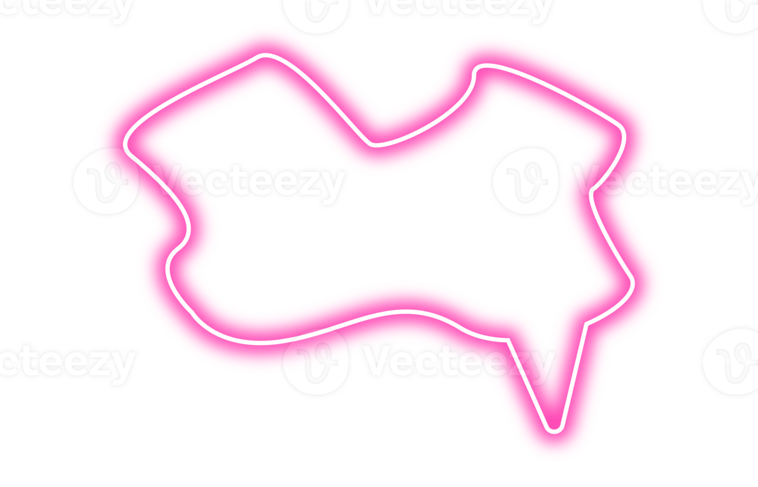 Neon chat bubble png. Glowing speech bubble on transparent background. png