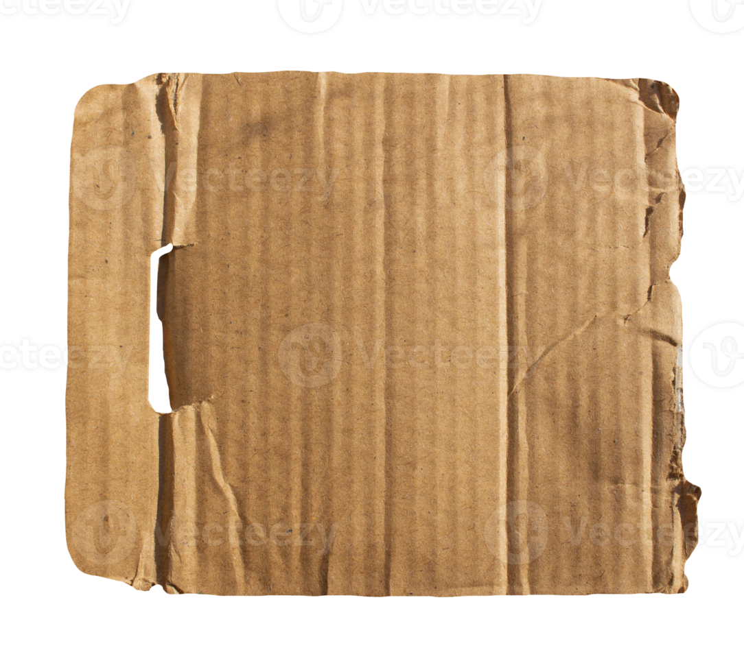gescheurd karton papier stuk Aan transparant achtergrond. gescheurd papier etiket png. png
