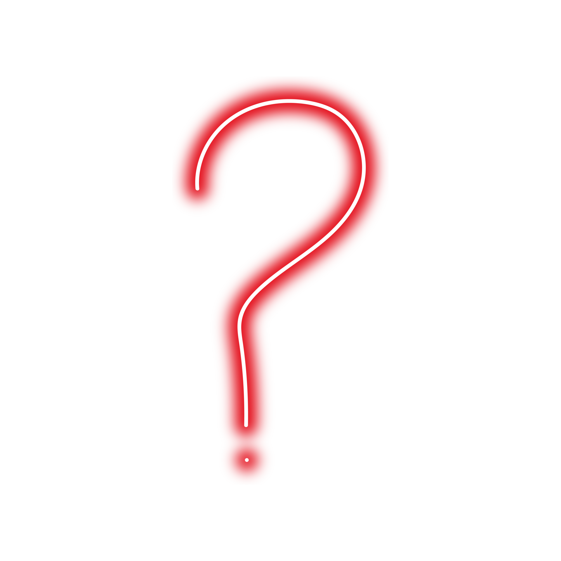 Neon question mark on transparent background 31130290 PNG