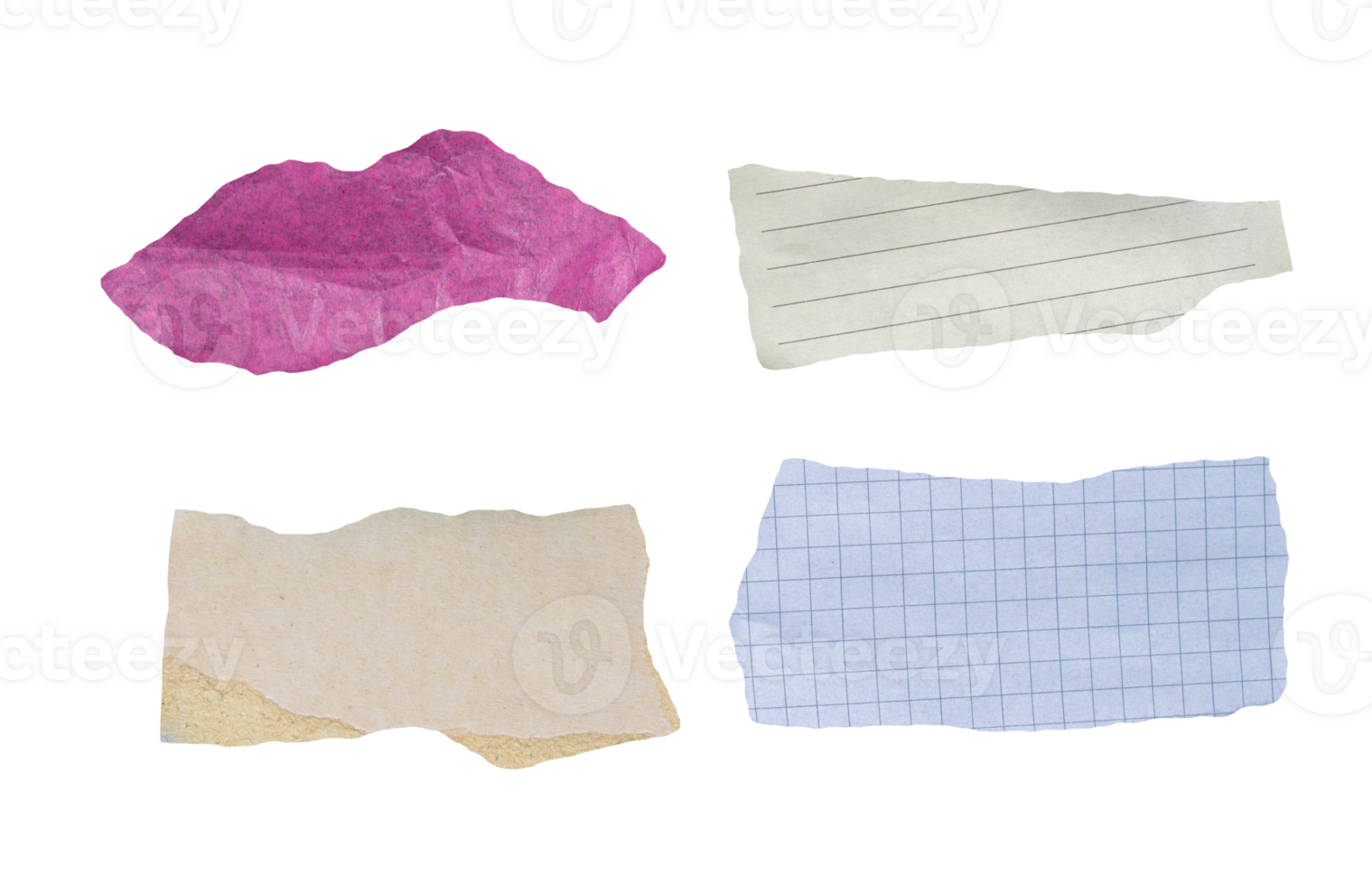 Torn paper piece on transparent background. Ripped paper label png. png