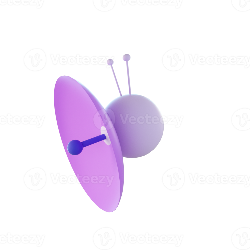 3d satélite estilizado png