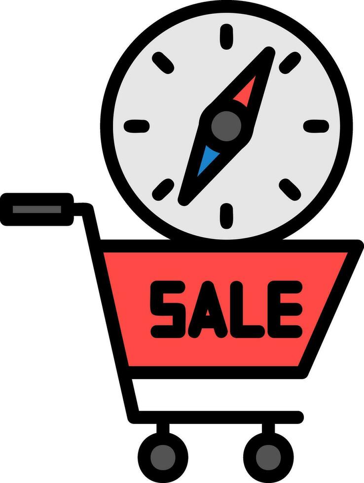 Shopping Sale Compass Vector Icon Design