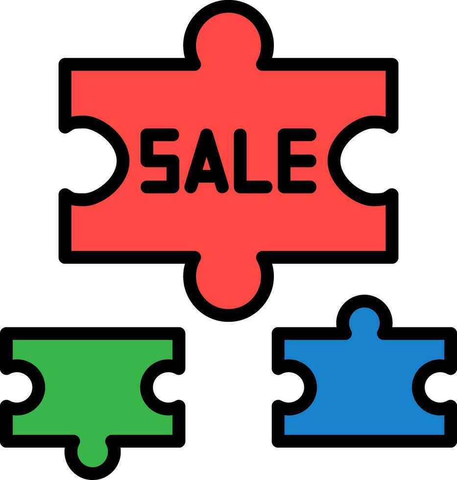 Sale Puzzle Piece Vector Icon Design