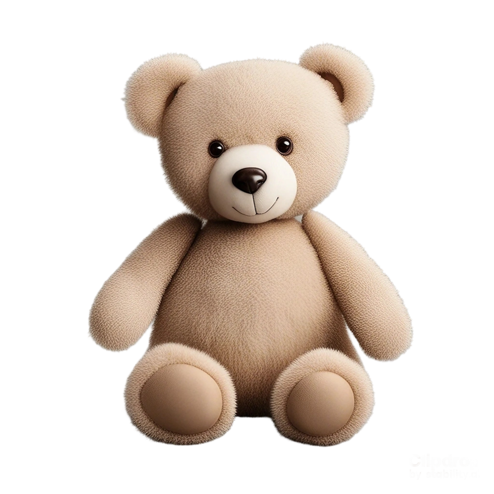 Brown Teddy bear on transparent background AI Generated png