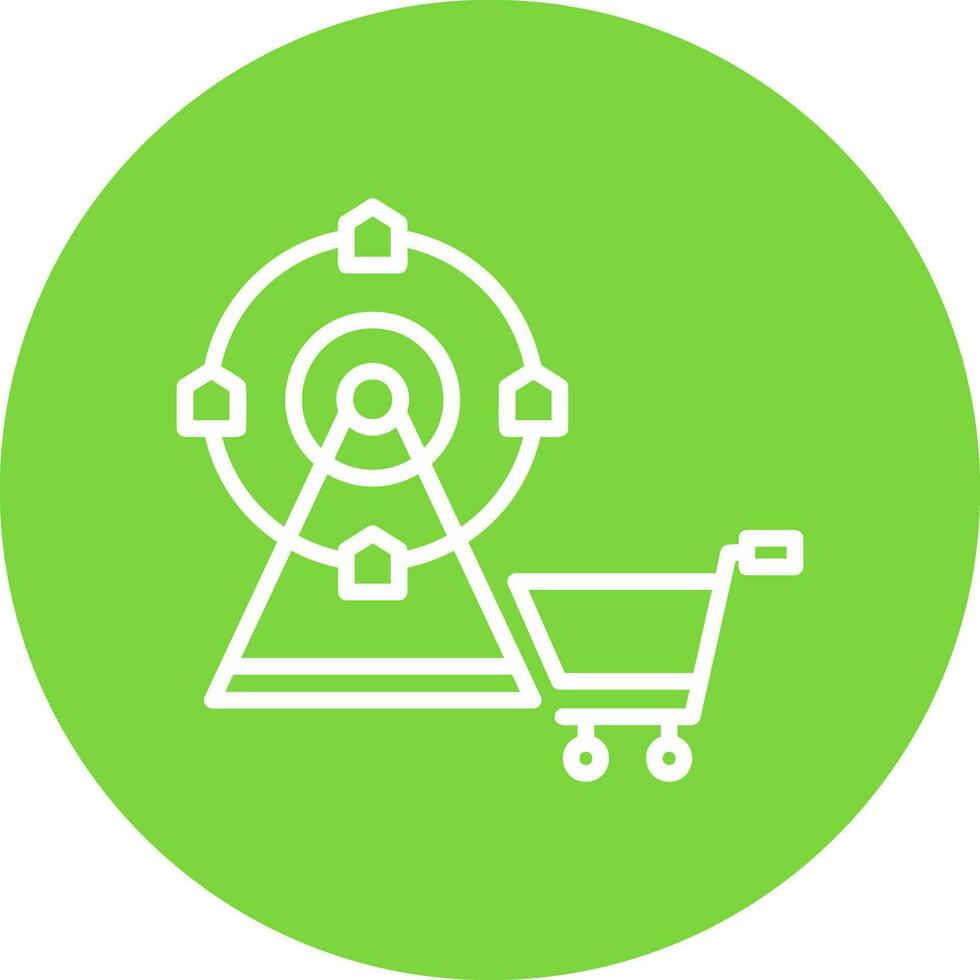 Shopping Ferris Wheel Vector Icon Design