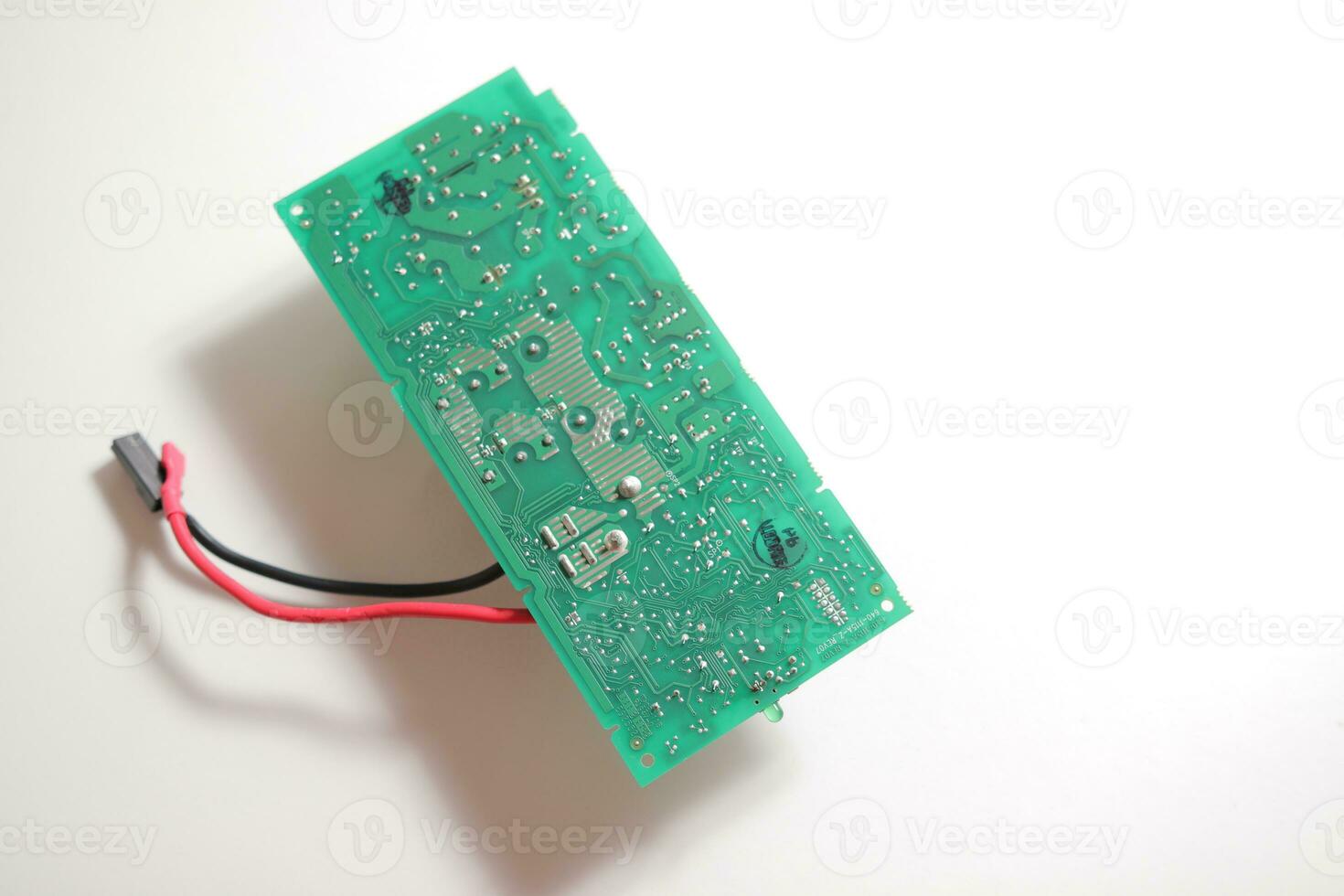 Power Supply modern printed-circuit board with electronic components with transistor. Electrical engineering. photo