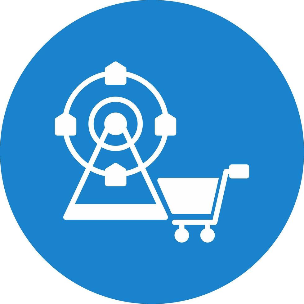 Shopping Ferris Wheel Vector Icon Design