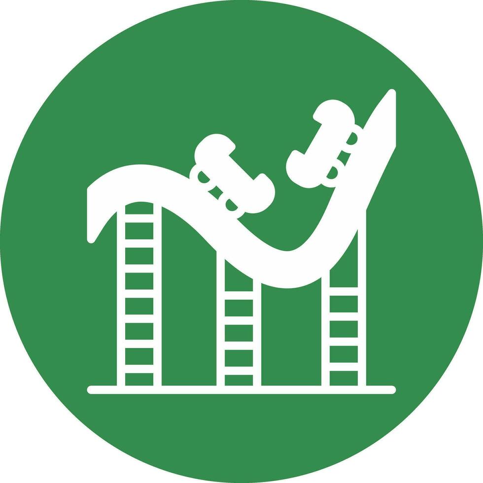 Shopping Roller Coaster Vector Icon Design