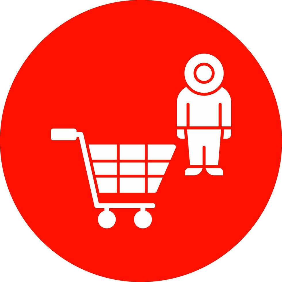 Shopping Astronaut Vector Icon Design