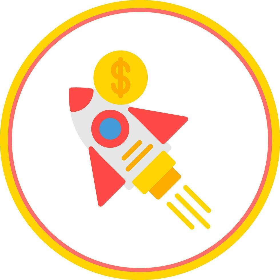 Sale Rocket Vector Icon Design