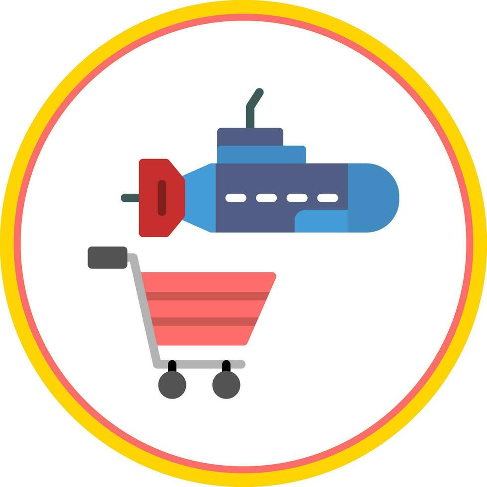 compras submarino vector icono diseño