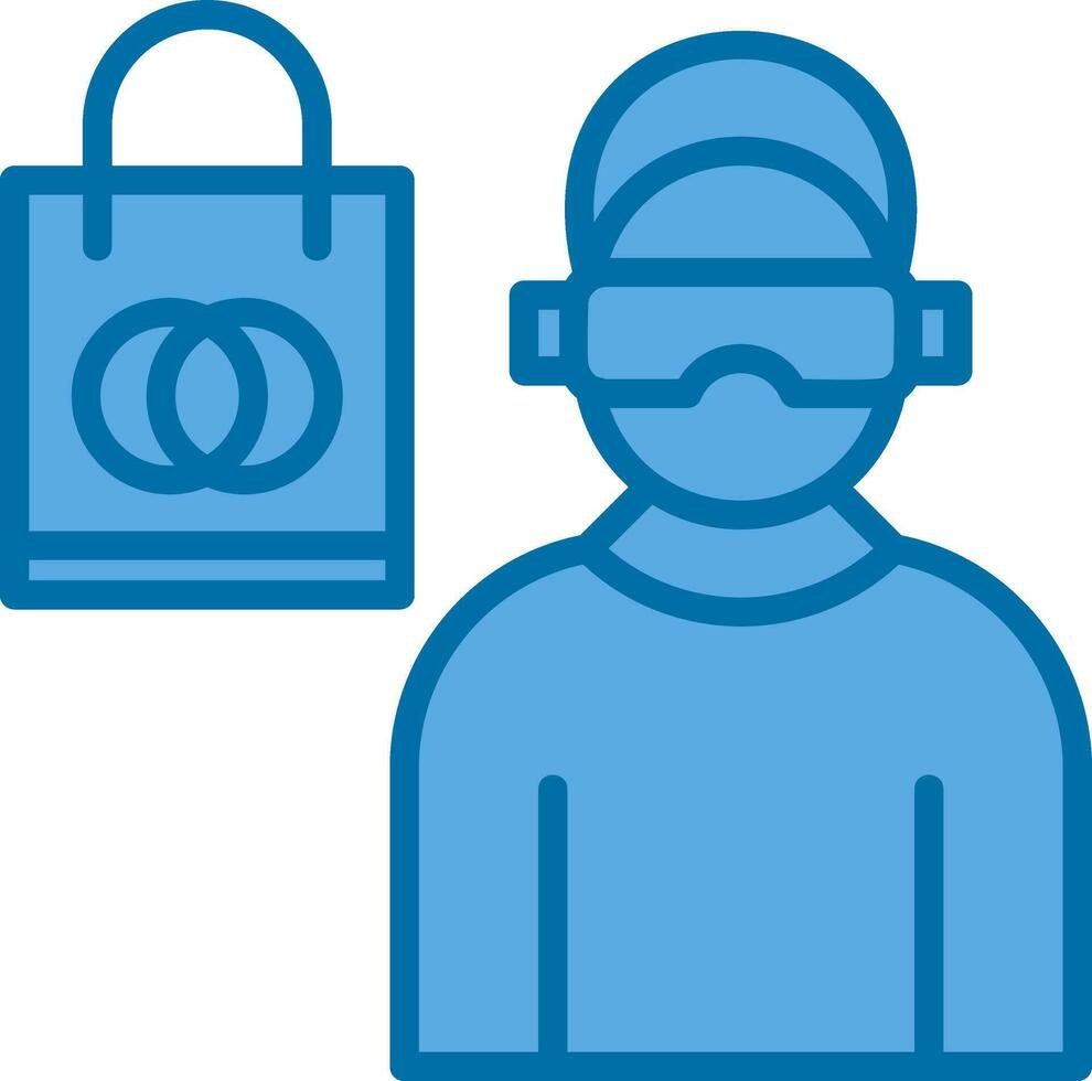 Shopping VR Headset Vector Icon Design