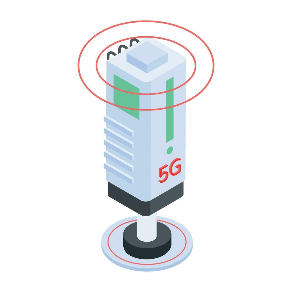 Collection of Isometric Communication Icon vector