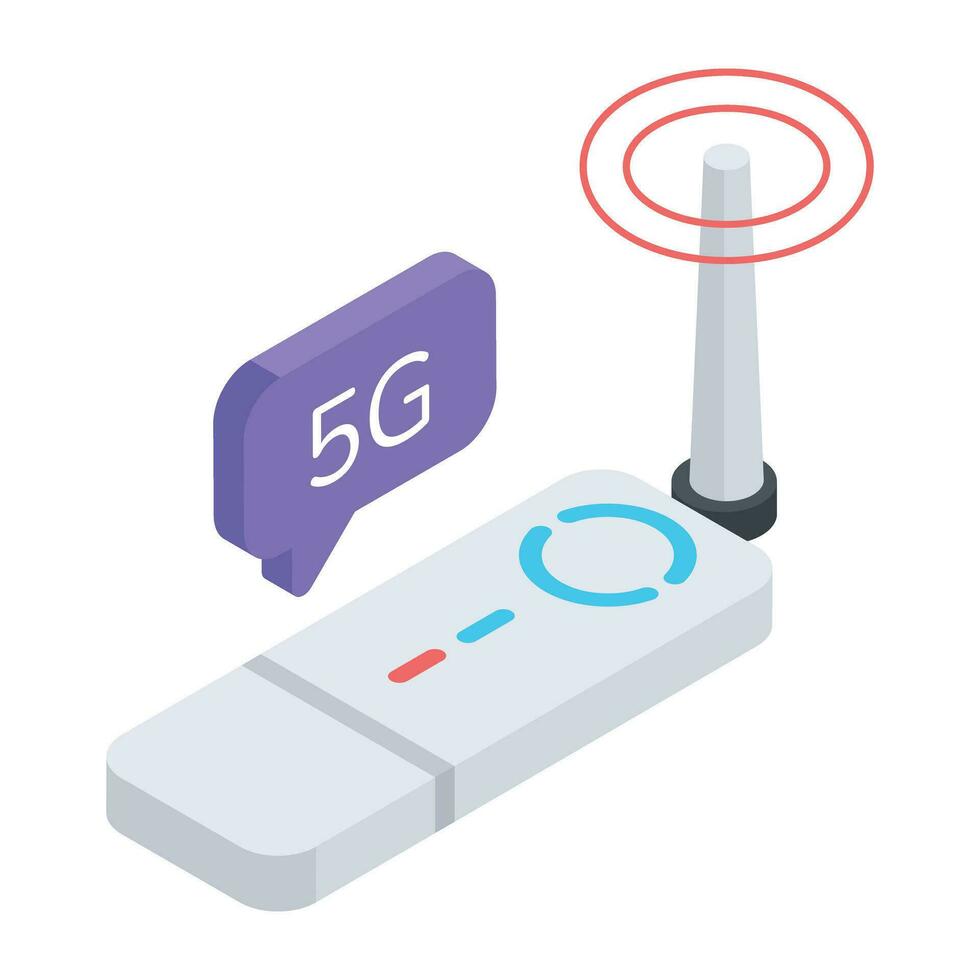 Collection of Isometric Communication Icon vector