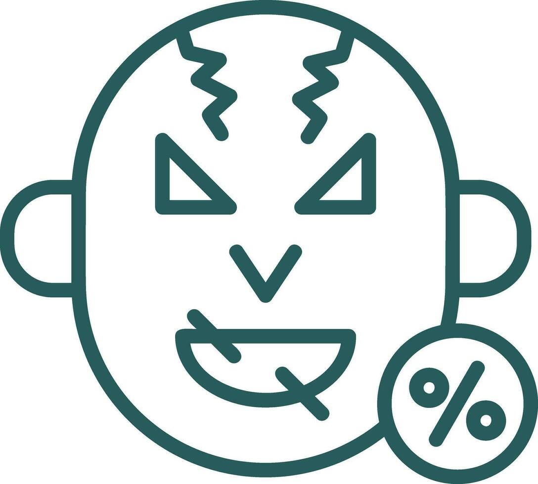 Discounted Zombie Vector Icon Design