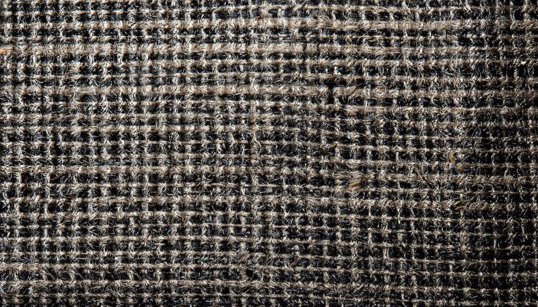 macro photo of old burlap black with canvas texture