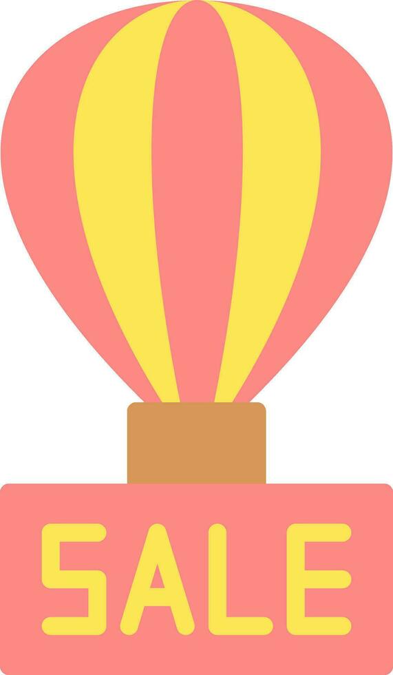 Sale Hot Air Balloon Vector Icon Design