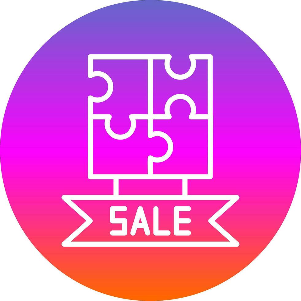 Sale Jigsaw Puzzle Vector Icon Design