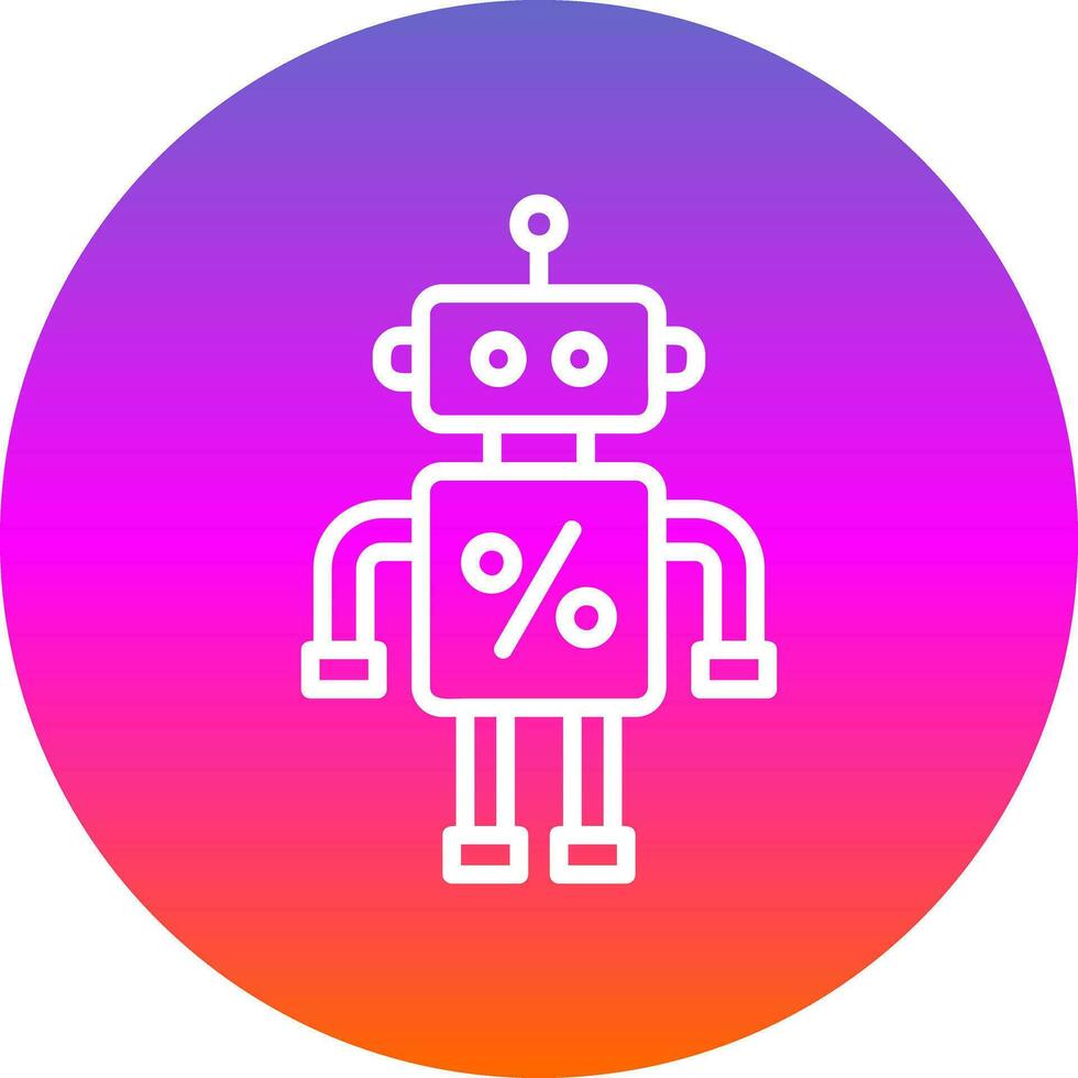 Discounted Robot Vector Icon Design