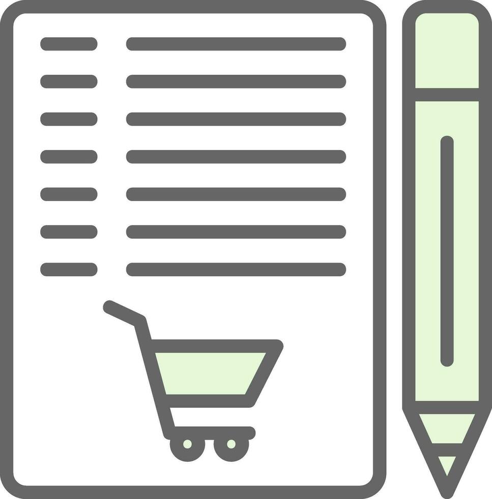 Shopping List Vector Icon Design