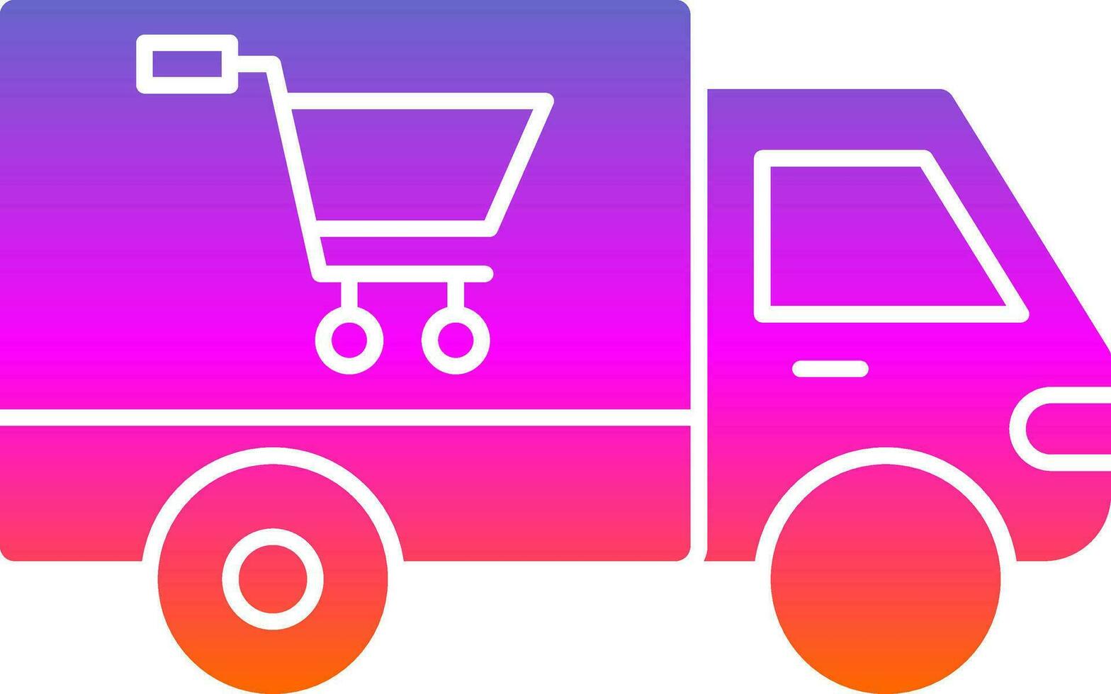 Shopping Delivery Truck Vector Icon Design