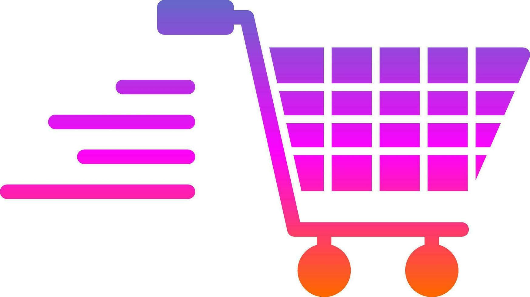 Shopping Trolley Dash Vector Icon Design