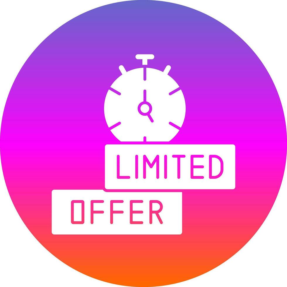 Limited Time Offer Vector Icon Design