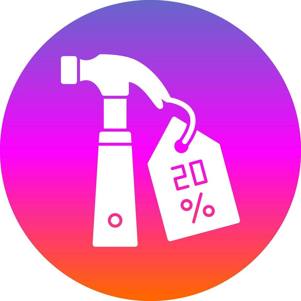 Discount Hammer Vector Icon Design