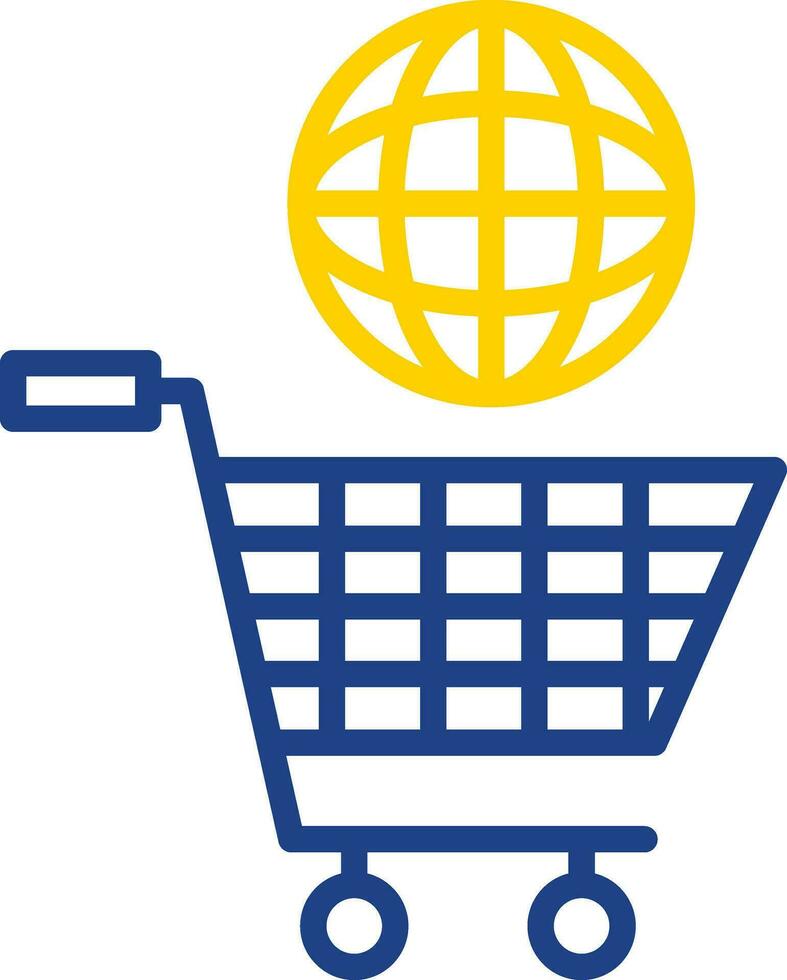 Shopping Globe Vector Icon Design