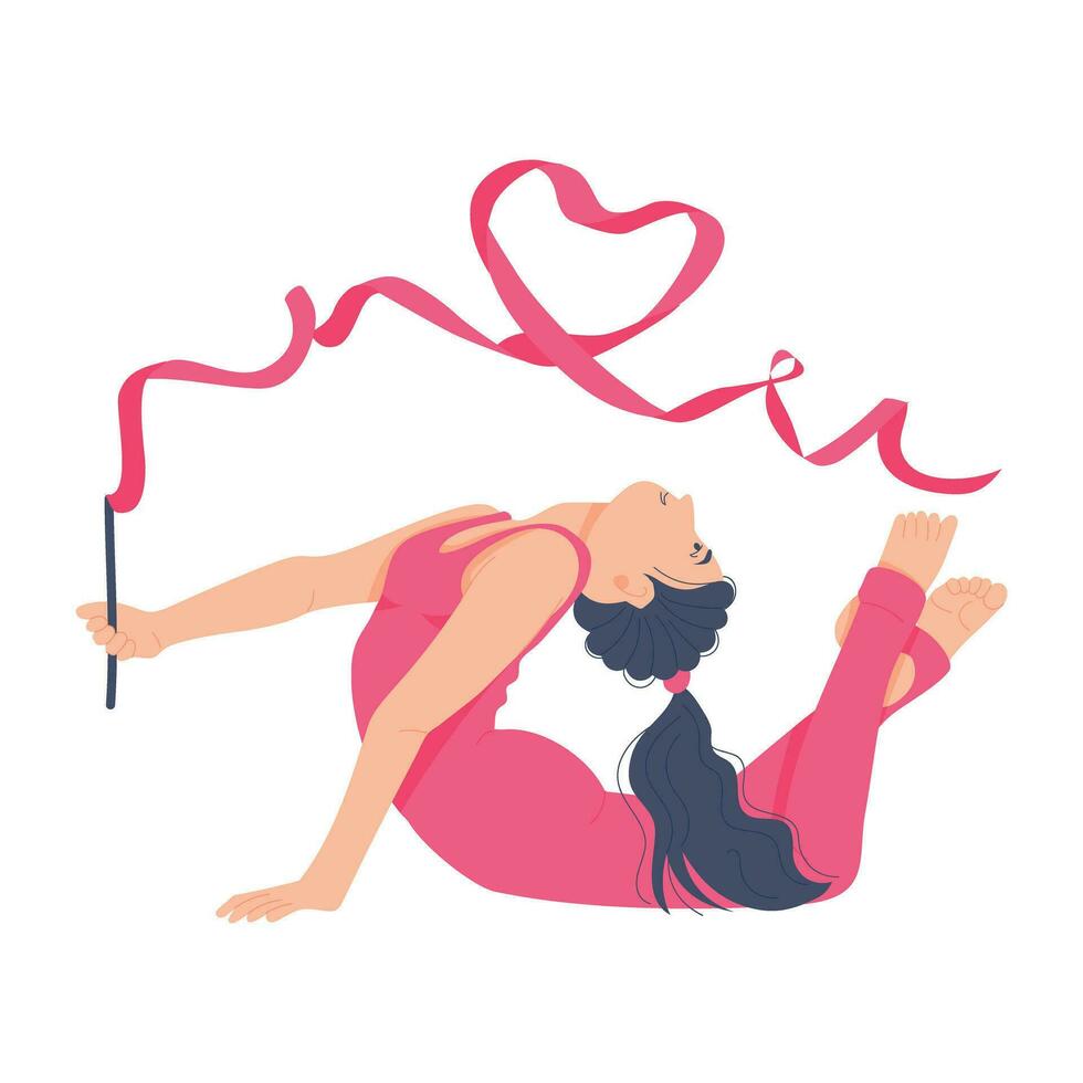 Trendy Rhythmic Gymnastics vector